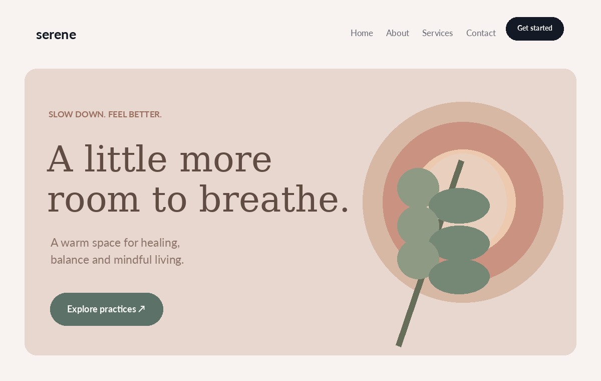 Serene Wellness WordPress theme preview